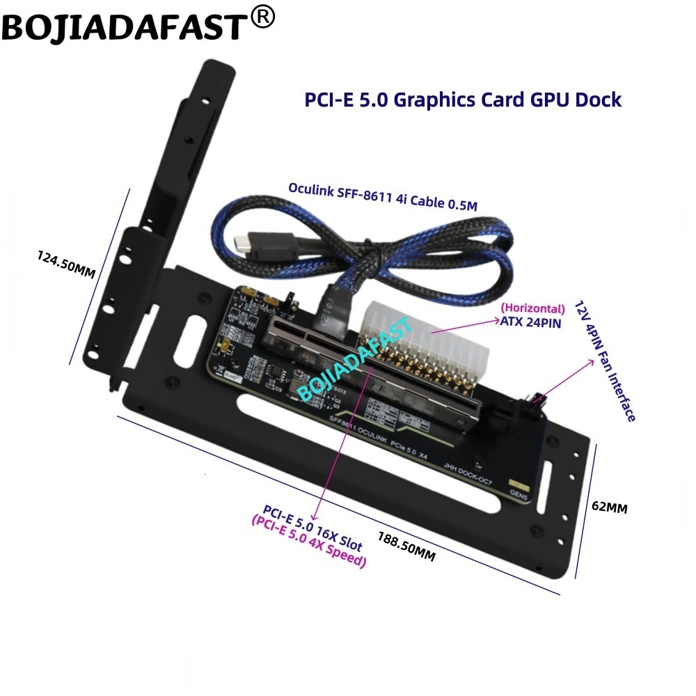 Oculink Egpu Dock Graphics Card - PCI-E 5.0 X4 OCuLink Externe Grafikkarte