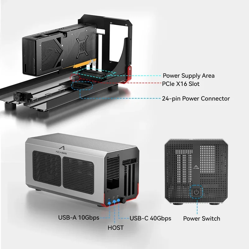 Acasis 40Gbps eGPU-Gehäuse mit – Thunderbolt 4 External Gpu Enclosure Bewertung und Preis