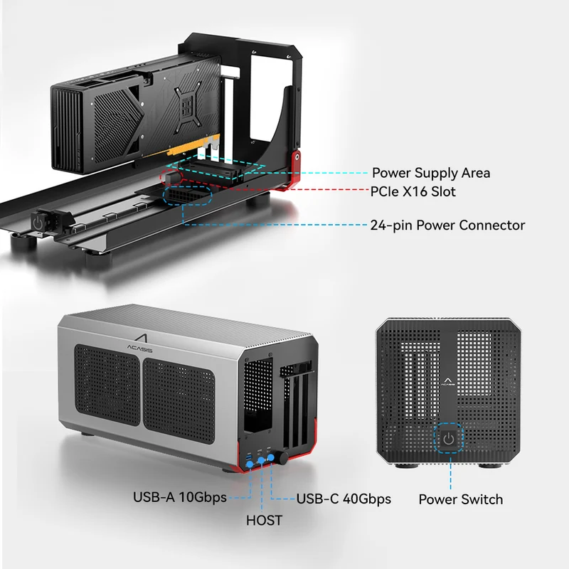 Acasis 40Gbps eGPU-Gehäuse Thu – Thunderbolt 4 External Gpu Enclosure Bewertung und Preis